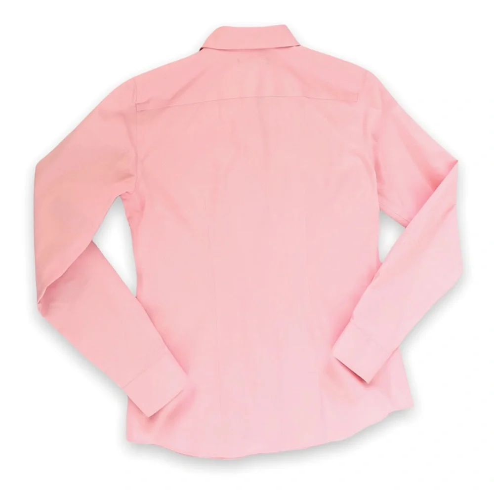 Lands’ End No Iron Pinpoint Oxford Classic Pink Button Up Size 8T - Picture 2 of 10